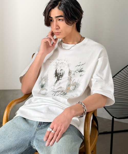 Classical Origin(クラシカルオリジン)の「綿100% ワンポイント刺繍入り ヴィンテージ グラフィックアソートTシャツ/Vintage Graphic Assorted T-Shirt(Tシャツ/カットソー・メンズ・ブラウン系1/グレー系2/グレー系3/ホワイト系1/グレー系1/ピンク系1・LARGE/MEDIUM/SMALL)」の7枚目の写真