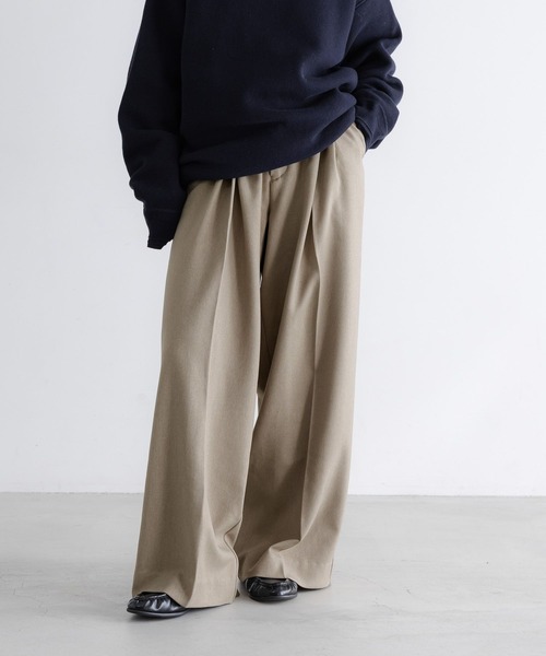 LOWRYS FARM（ローリーズファーム）の「【LFM(U)】ラナテックワイドスラックスパンツ　 635598（スラックス・メンズ・ブラック/チャコールグレー/ネイビー/ベージュ・LARGE/MEDIUM）」の3枚目の写真