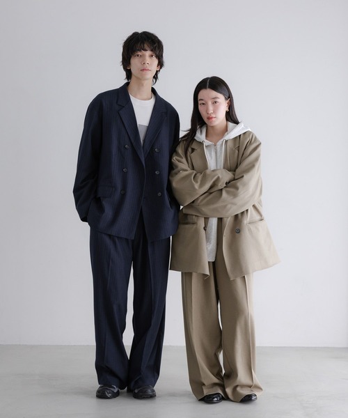 LOWRYS FARM（ローリーズファーム）の「【LFM(U)】ラナテックワイドスラックスパンツ　 635598（スラックス・メンズ・ブラック/チャコールグレー/ネイビー/ベージュ・LARGE/MEDIUM）」の5枚目の写真