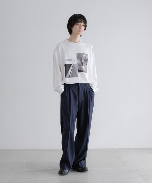 LOWRYS FARM（ローリーズファーム）の「【LFM(U)】ラナテックワイドスラックスパンツ　 635598（スラックス・メンズ・ブラック/チャコールグレー/ネイビー/ベージュ・LARGE/MEDIUM）」の9枚目の写真