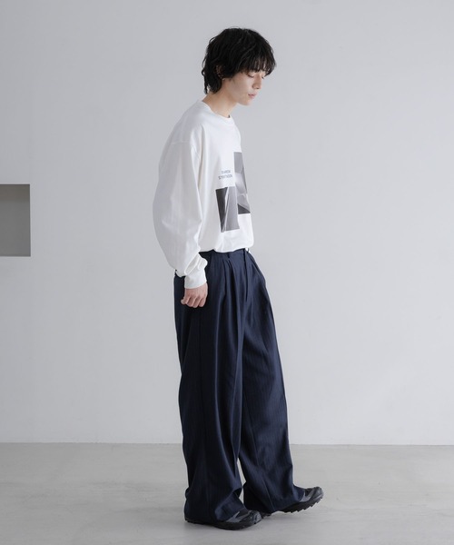 LOWRYS FARM（ローリーズファーム）の「【LFM(U)】ラナテックワイドスラックスパンツ　 635598（スラックス・メンズ・ブラック/チャコールグレー/ネイビー/ベージュ・LARGE/MEDIUM）」の10枚目の写真