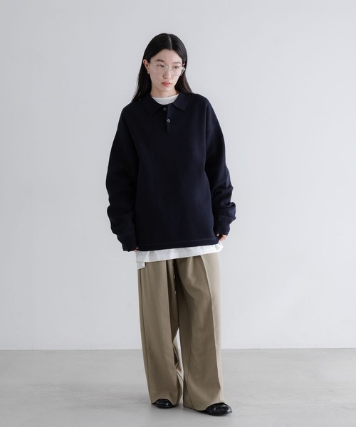 LOWRYS FARM（ローリーズファーム）の「【LFM(U)】ラナテックワイドスラックスパンツ　 635598（スラックス・メンズ・ブラック/チャコールグレー/ネイビー/ベージュ・LARGE/MEDIUM）」の16枚目の写真