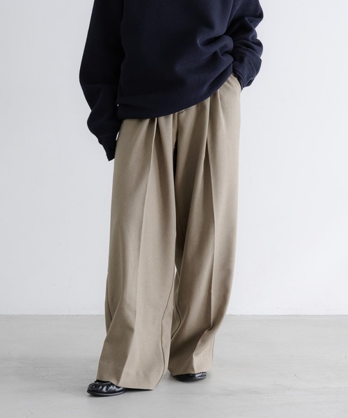 LOWRYS FARM（ローリーズファーム）の「【LFM(U)】ラナテックワイドスラックスパンツ　 635598（スラックス・メンズ・ブラック/チャコールグレー/ネイビー/ベージュ・LARGE/MEDIUM）」の18枚目の写真