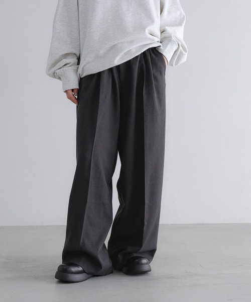 LOWRYS FARM（ローリーズファーム）の「【LFM(U)】ラナテックワイドスラックスパンツ　 635598（スラックス・メンズ・ブラック/チャコールグレー/ネイビー/ベージュ・LARGE/MEDIUM）」の22枚目の写真