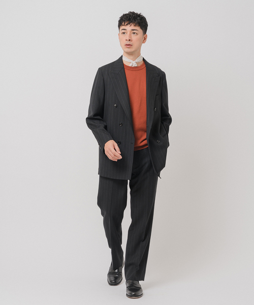 Couture d'adam（クチュールドアダム）の「COUTURE D’ADAM (クチュール ド アダム) 別注Officer's Trousers Stripe（スラックス・メンズ・ブラック・42/40）」の2枚目の写真