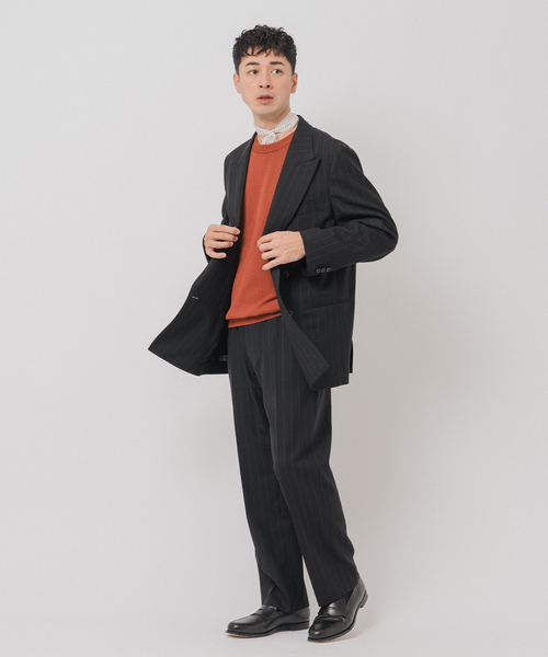 Couture d'adam（クチュールドアダム）の「COUTURE D’ADAM (クチュール ド アダム) 別注Officer's Trousers Stripe（スラックス・メンズ・ブラック・42/40）」の3枚目の写真