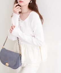 natural couture | 異素材ペプラムニット(ニット/セーター)