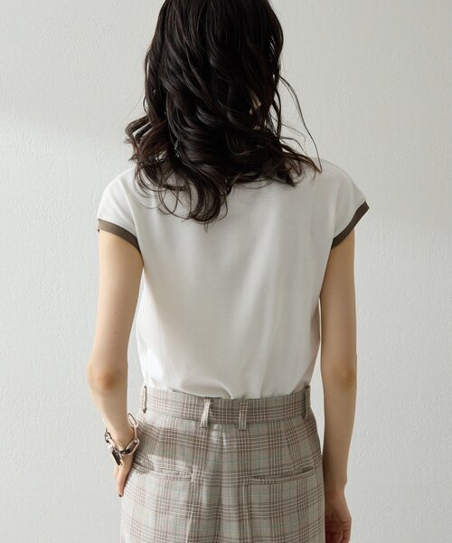 THE PAUSE（ザ ポーズ）の「【THE PAUSE】フレンチリンガーTEE（Tシャツ/カットソー・レディース・ベージュ/グレー/オフホワイト・FREE）」の7枚目の写真