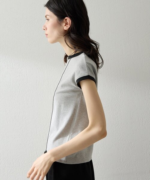 THE PAUSE（ザ ポーズ）の「【THE PAUSE】フレンチリンガーTEE（Tシャツ/カットソー・レディース・ベージュ/グレー/オフホワイト・FREE）」の17枚目の写真
