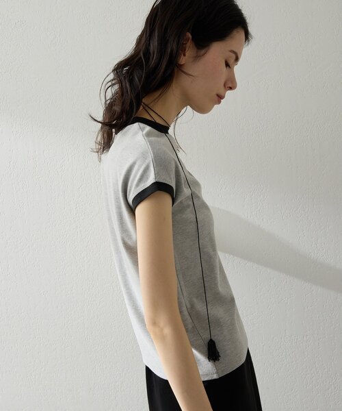 THE PAUSE（ザ ポーズ）の「【THE PAUSE】フレンチリンガーTEE（Tシャツ/カットソー・レディース・ベージュ/グレー/オフホワイト・FREE）」の21枚目の写真