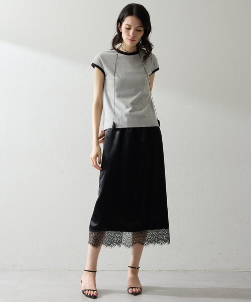 THE PAUSE（ザ ポーズ）の「【THE PAUSE】フレンチリンガーTEE（Tシャツ/カットソー・レディース・ベージュ/グレー/オフホワイト・FREE）」の15枚目の写真