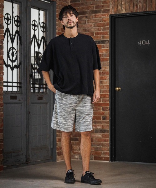 CAMBIO（カンビオ）の「mp14598- Melange Pile Shorts ショートパンツ(S67326cmb)（その他パンツ・メンズ・ホワイト/ブラック/ブラウン・S/M/L）」の8枚目の写真