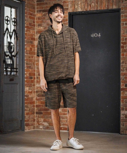 CAMBIO（カンビオ）の「mp14598- Melange Pile Shorts ショートパンツ(S67326cmb)（その他パンツ・メンズ・ホワイト/ブラック/ブラウン・S/M/L）」の19枚目の写真