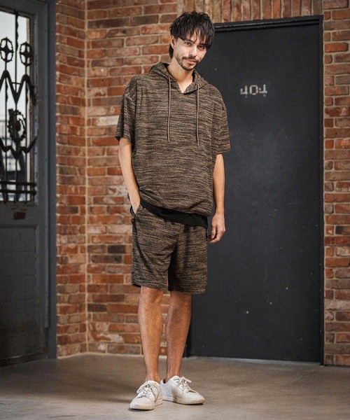CAMBIO（カンビオ）の「mp14598- Melange Pile Shorts ショートパンツ(S67326cmb)（その他パンツ・メンズ・ホワイト/ブラック/ブラウン・S/M/L）」の20枚目の写真