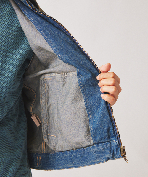 スモーキーデニム 11oz ジップブルゾン（デニムジャケット）｜JOURNAL