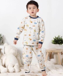 SLAP SLIP（スラップスリップ）の「【スララク 腹巻き一体型 吸汗速乾】みんな快眠!みんみんパジャマ 上下セット(80~130cm)（ルームウェア/パジャマ）」