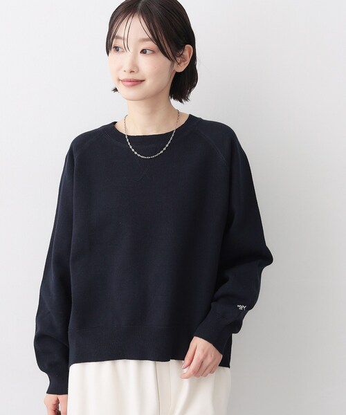 Dessin（デッサン）の「【洗える】スウェットライクニット（ニット/セーター・レディース・サックスブルー/ライトグレー/ネイビー・03/02/01）」の11枚目の写真