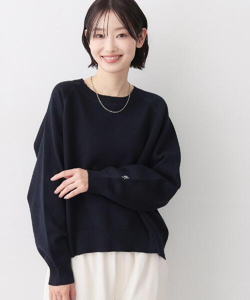 Dessin（デッサン）の「【洗える】スウェットライクニット（ニット/セーター・レディース・サックスブルー/ライトグレー/ネイビー・03/02/01）」の13枚目の写真