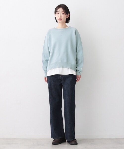 Dessin（デッサン）の「【洗える】スウェットライクニット（ニット/セーター・レディース・サックスブルー/ライトグレー/ネイビー・03/02/01）」の18枚目の写真