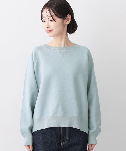 Dessin（デッサン）の「【洗える】スウェットライクニット（ニット/セーター・レディース・サックスブルー/ライトグレー/ネイビー・03/02/01）」の20枚目の写真