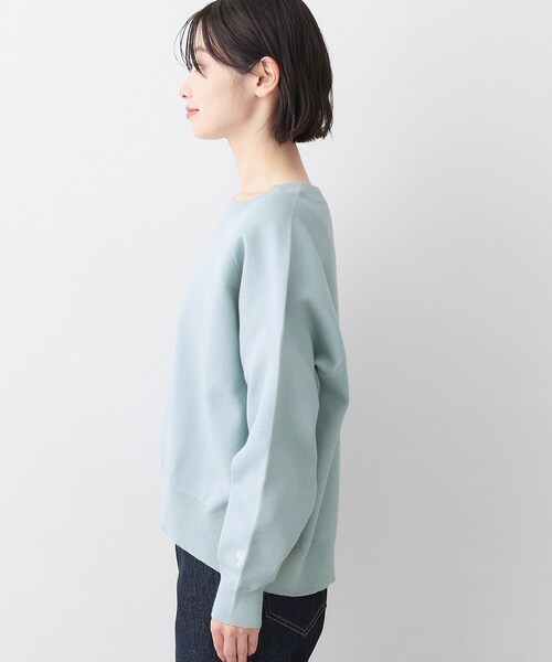 Dessin（デッサン）の「【洗える】スウェットライクニット（ニット/セーター・レディース・サックスブルー/ライトグレー/ネイビー・03/02/01）」の21枚目の写真