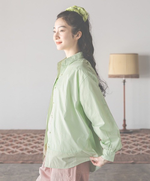 niko and...(ニコアンド)の「クレイジーストライプシャツ(シャツ/ブラウス・レディース・ホワイト/グリーン/ピンク/ブルー/ベージュ・MEDIUM/LARGE)」の3枚目の写真