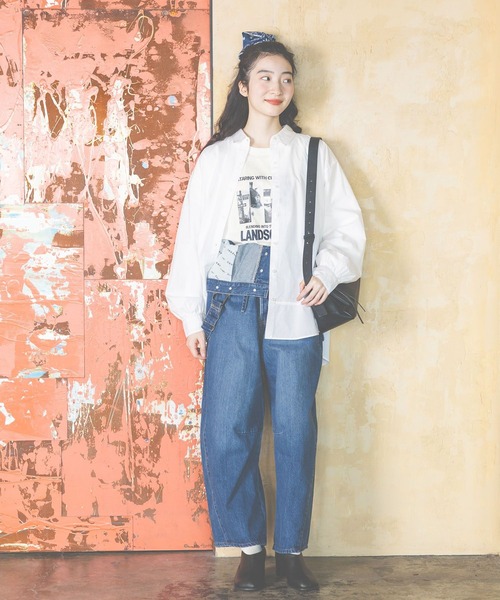 niko and...(ニコアンド)の「クレイジーストライプシャツ(シャツ/ブラウス・レディース・ホワイト/グリーン/ピンク/ブルー/ベージュ・MEDIUM/LARGE)」の7枚目の写真