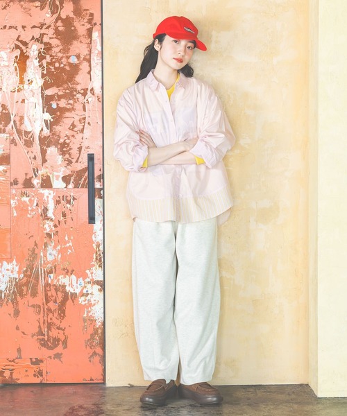 niko and...(ニコアンド)の「クレイジーストライプシャツ(シャツ/ブラウス・レディース・ホワイト/グリーン/ピンク/ブルー/ベージュ・MEDIUM/LARGE)」の11枚目の写真