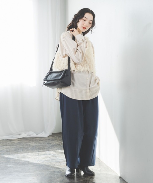 niko and...(ニコアンド)の「クレイジーストライプシャツ(シャツ/ブラウス・レディース・ホワイト/グリーン/ピンク/ブルー/ベージュ・MEDIUM/LARGE)」の15枚目の写真