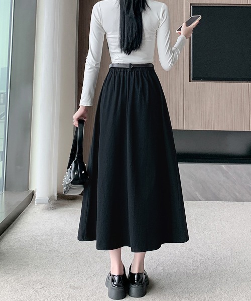 プリーツ×Aラインシルエットマキシスカート（スカート）｜ONEP STAR
