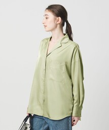 UNITED ARROWS | シルクライク オープンカラー シャツ(シャツ/ブラウス)