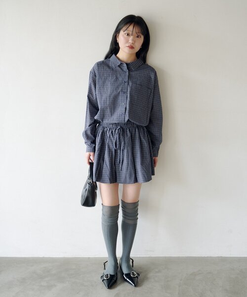 Kastane(カスタネ)の「バルーンシャツワンピース(シャツワンピース・レディース・ブラウン/ネイビー・FREE)」の13枚目の写真