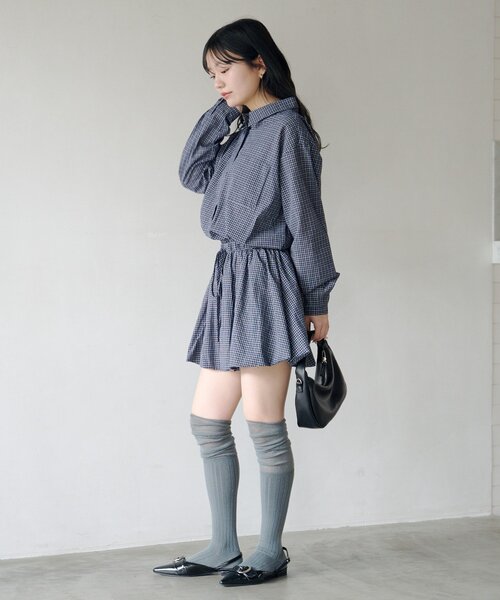 Kastane(カスタネ)の「バルーンシャツワンピース(シャツワンピース・レディース・ブラウン/ネイビー・FREE)」の15枚目の写真