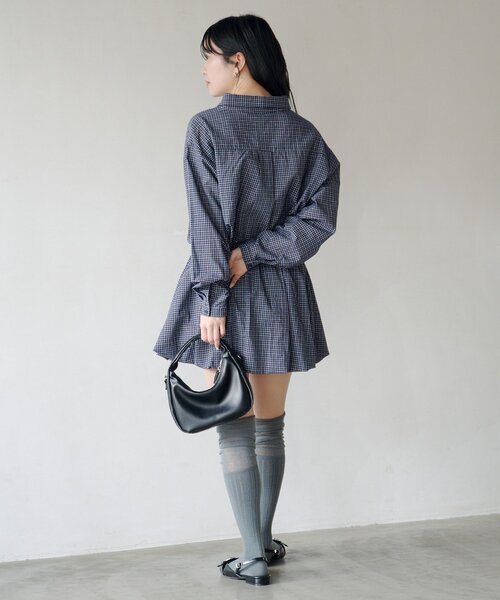 Kastane(カスタネ)の「バルーンシャツワンピース(シャツワンピース・レディース・ブラウン/ネイビー・FREE)」の16枚目の写真