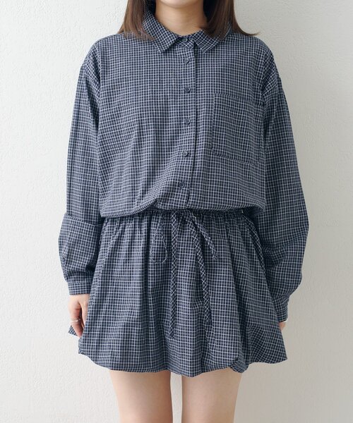 Kastane(カスタネ)の「バルーンシャツワンピース(シャツワンピース・レディース・ブラウン/ネイビー・FREE)」の17枚目の写真