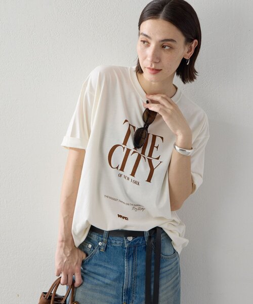 GALLARDAGALANTE(ガリャルダガランテ)の「【GOOD ROCK SPEED】THE CITY ロゴTee/別注(Tシャツ/カットソー・レディース・アイボリー/ブラック/ライトグレー/ホワイト系その他2・FREE)」の2枚目の写真