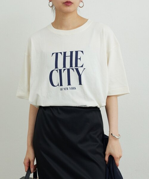 GALLARDAGALANTE(ガリャルダガランテ)の「【GOOD ROCK SPEED】THE CITY ロゴTee/別注(Tシャツ/カットソー・レディース・アイボリー/ブラック・FREE)」の6枚目の写真