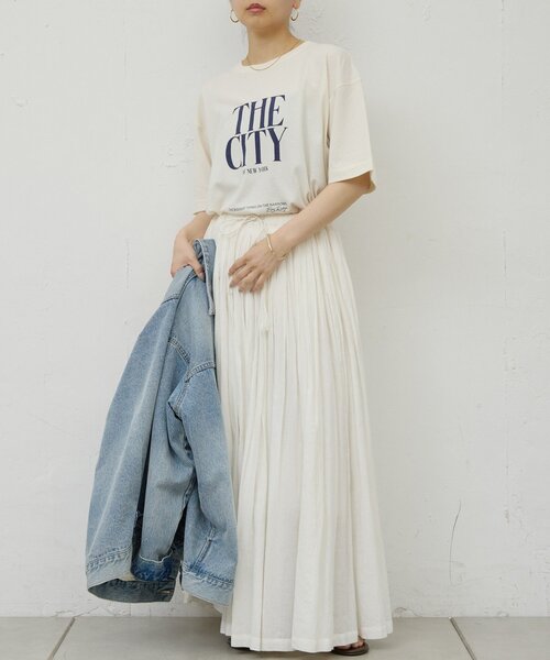 GALLARDAGALANTE(ガリャルダガランテ)の「【GOOD ROCK SPEED】THE CITY ロゴTee/別注(Tシャツ/カットソー・レディース・アイボリー/ブラック・FREE)」の12枚目の写真