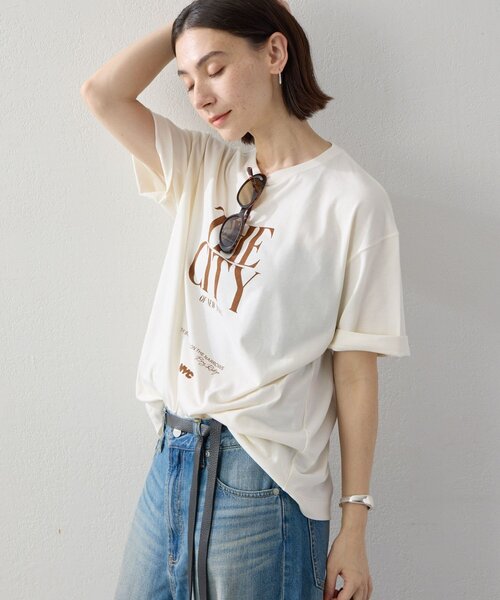 GALLARDAGALANTE(ガリャルダガランテ)の「【GOOD ROCK SPEED】THE CITY ロゴTee/別注(Tシャツ/カットソー・レディース・アイボリー/ブラック/ライトグレー/ホワイト系その他2・FREE)」の1枚目の写真