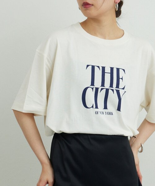 GALLARDAGALANTE(ガリャルダガランテ)の「【GOOD ROCK SPEED】THE CITY ロゴTee/別注(Tシャツ/カットソー・レディース・アイボリー/ブラック・FREE)」の2枚目の写真