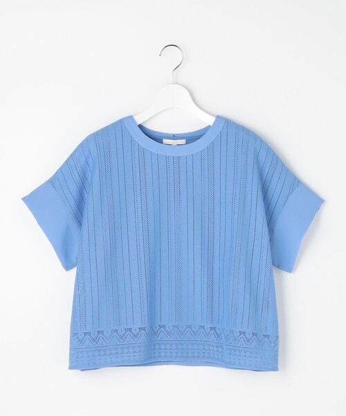 自由区(ジユウク)の「レースエッジ プルオーバー(Tシャツ/カットソー・レディース・アイボリー系/ネイビー系/ダルブルー系・32)」の20枚目の写真