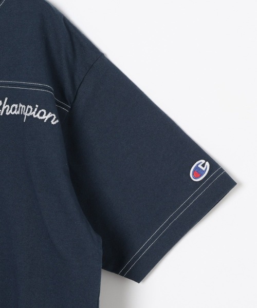 Champion（チャンピオン）の「【Champion(チャンピオン）】別注配色ステッチT(KIDS)（Tシャツ/カットソー・キッズ・ネイビー/オートミール/チャコール・150cm/140cm/130cm/120cm/110cm）」の15枚目の写真
