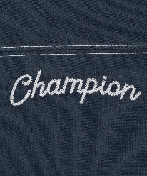 Champion（チャンピオン）の「【Champion(チャンピオン）】別注配色ステッチT(KIDS)（Tシャツ/カットソー・キッズ・ネイビー/オートミール/チャコール・150cm/140cm/130cm/120cm/110cm）」の18枚目の写真