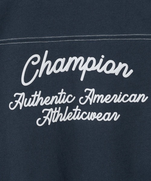 Champion（チャンピオン）の「【Champion(チャンピオン）】別注配色ステッチT(KIDS)（Tシャツ/カットソー・キッズ・ネイビー/オートミール/チャコール・150cm/140cm/130cm/120cm/110cm）」の19枚目の写真