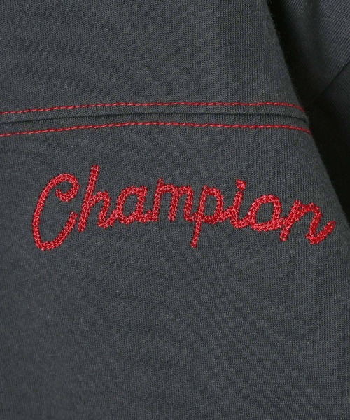 Champion（チャンピオン）の「【Champion(チャンピオン）】別注配色ステッチT(KIDS)（Tシャツ/カットソー・キッズ・ネイビー/オートミール/チャコール・150cm/140cm/130cm/120cm/110cm）」の22枚目の写真