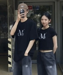 MUCENT（ムセント）の「◇MUCENT◇ブランド直輸入正規品 着丈が選べる MAIN SYMBOL SIGNATURE LOGO HALF T メインシンボルシグネチャーロゴ半袖Tシャツ（Tシャツ/カットソー）」