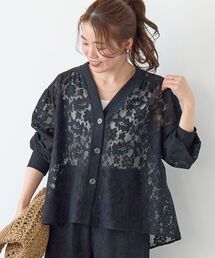 le.coeur blanc | フラワーメッシュレースカーデ(カーディガン/ボレロ)