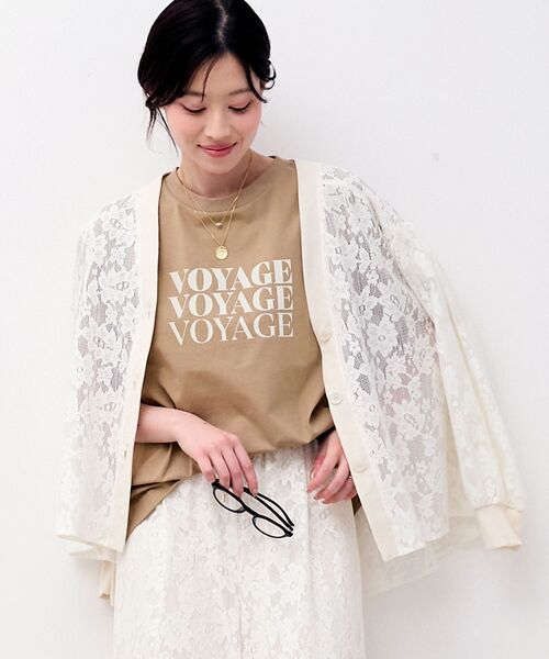 le.coeur blanc（ルクールブラン）の「フラワーメッシュレースカーデ（カーディガン/ボレロ・レディース・オフホワイト/ブラック・38）」の8枚目の写真