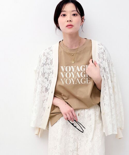 le.coeur blanc（ルクールブラン）の「フラワーメッシュレースカーデ（カーディガン/ボレロ・レディース・オフホワイト/ブラック・38）」の9枚目の写真