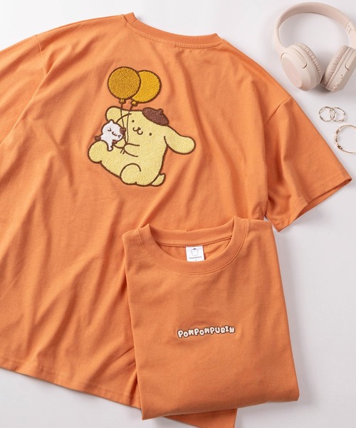 sanrio(サンリオ)の「【71】【Sanrio/サンリオ】ハローキティ/シナモロール/ポムポムプリン/ポチャッコ/クロミ サガラ刺繍 クルーネックTシャツ/レディース(S)(Tシャツ/カットソー・レディース・オレンジ/ネイビー/ブラック/レッド/ホワイト/ブルー/チャコールグレー/アッシュグレー・M/L)」の8枚目の写真